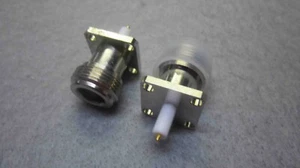 N Female Chassis RF Connector x2 - Picture 1 of 5