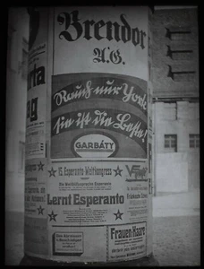 Magic Lantern Slide TABLERO DE PUBLICIDAD NURNBERG 1923 FOTO ALEMANIA - Imagen 1 de 2