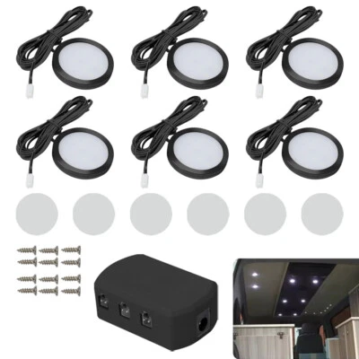 6x 12V Interior LED Spot Lights Aluminum For Camper/Van/Caravan/Motorhome Lights - Image 1 of 4