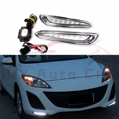Luces antiniebla diurnas LED c DRL para Mazda 3 Axela 2010 2012 2013 con lámpara de señal de giro Foto 1 de 4