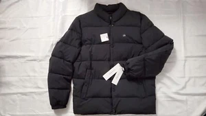 NEW CALVIN KLEIN MEN'S WATER RESISTANT/BLOCKS WIND PUFFER BLACK JACKET SIZE M - Picture 1 of 4