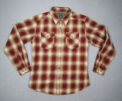 Exofficio Shirt Mens Large Red Plaid Button Up Travel Outdoor Work Logo Rancher - Image 1 of 4