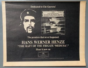 HANS WERNER HENZE 1969 vintage ADVERT RAFT OF THE FRIGATE MEDUSA Che Guevara - Picture 1 of 3