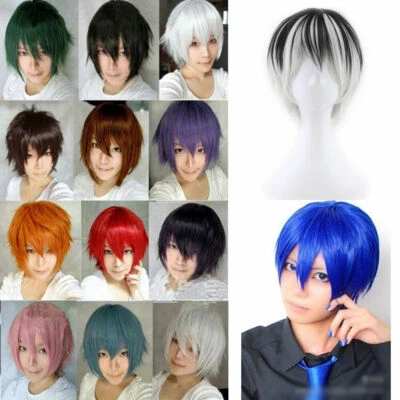 Sexy Short Hair Full Wigs Multi-color Cosplay Costume Fashion Anime Party Hair - Image 1 of 2