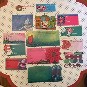 14 Darling Vintage Christmas Gift Tags Set #4 - Picture 1 of 1