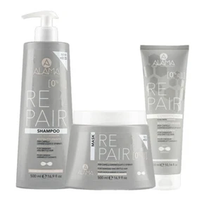 ALAMA Professional Kit Repair Shampoo 500ml + Mask 500ml + Conditioner 300ml - Imagen 1 de 1
