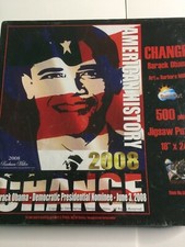 Barack Obama Change 2008 500 Piece Jigsaw Puzzle Brand New.