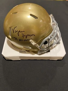 Vagas Ferguson Notre Dame irischer 1979 All-American signierter Auto Mini Helm ~ JSA - Bild 1 von 5