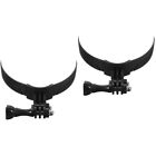  2 Pieces Action Camera Helmet Mount for Motorcycle Chin Stand Riding