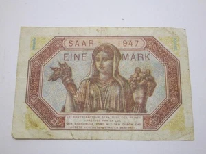 Banconota - Saar 1 MARCO 1947 -A.06575431- WY745 - Foto 1 di 2