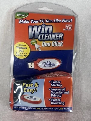 Win Cleaner One Click Professional USB Computer Clean Repair for PC Laptop SEALD - Image 1 of 4