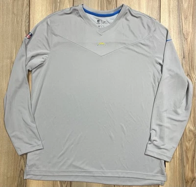 Team Issued Nike On Field Los Angeles Chargers NFL LS Shirt Men's 2XL Gray - Image 1 of 4