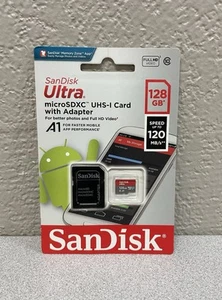 SanDisk Ultra microSDXC UHS-1 neuf avec adaptateur 128 Go carte SDSQUA4-128G-GN6MA - Photo 1 sur 4