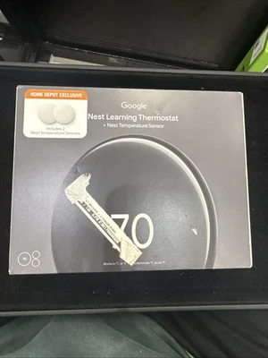 NUEVO Google Nest Learning Termostato 4ta Generación Obsidiana Pulida 2 SENSORES Foto 1 de 4