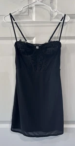 Urban Outfitters Brenna Mesh Black Bustier Mini Dress Size S Sexy Feminine Goth - Picture 1 of 9