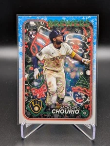 2024 Topps Holiday Jackson Chourio #H119 Rookie RC Tampa Bay Rays - Imagen 1 de 2