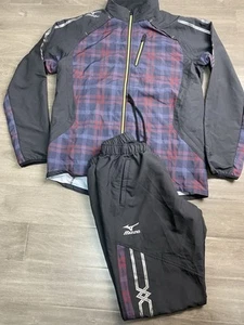 Vintage Mizuno 2xo Track Suit Men's Size Medium 2pc Set Black - Picture 1 of 11