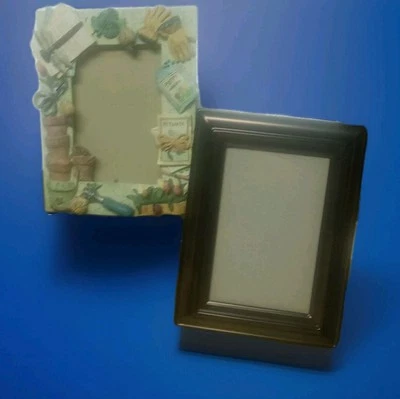 2 molduras: jardinagem de primavera 6x4" interna 9x7" externa + bronze tonificado 5,5x3,5"  - Imagem 1 de 4