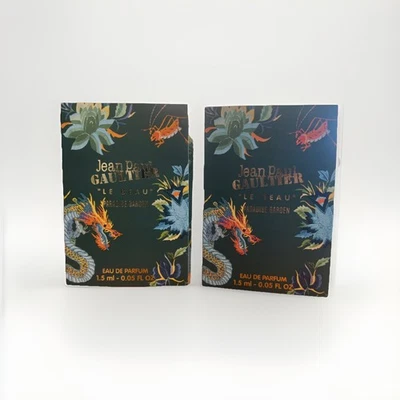 2x Jean Paul GAULTIER “LE BEAU” Paradise Garden EDP muestra spray 0,05 fl oz cada uno Foto 1 de 2