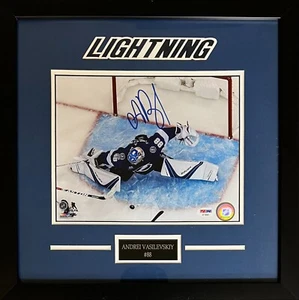 Andrei Vasilevskiy autographed framed 8x10 photo NHL Tampa Bay Lightning PSA COA - Picture 1 of 2