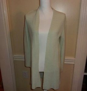 NWT Eileen Fisher Mist Green Open Front Long Cardigan XS $278 - Picture 1 of 8