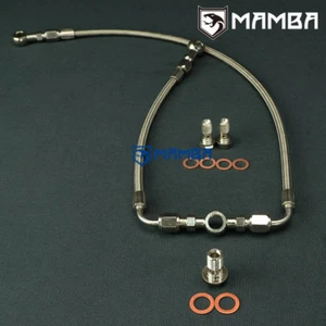 Línea de alimentación de aceite doble turbo para Nissan RB26DETT SKYLINE GTR con MAMBA TD05 M10x1,5 - Imagen 1 de 4