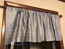 Royal Velvet Rod Pocket Lined Valance 54 W x 17 L Blue Rain