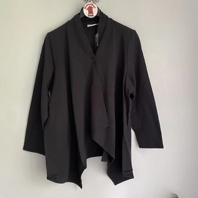 NUEVO Cárdigan Suéter Denim & Co. Cierre de Botón Único Negro Talla Grande 2X Foto 1 de 4