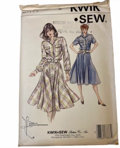 Kwik Sew Sewing Pattern 134 Loose Fitting Botton Shirt Dress Size 6-12 Uncut - Picture 1 of 1