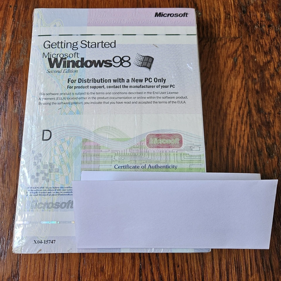 Microsoft Win 98 SE Second Edition Windows 98 X04-15747 - Image 1 of 4