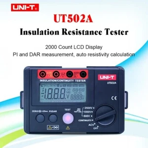 UNI-T Insulation Resistance Tester UT502A Digital Ohmmeter PI and DAR measure - Picture 1 of 20