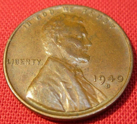 1940 D Lincoln Wheat Cent - G Good to VF Very Fine Cover