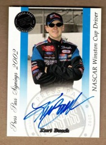 2002 PRESS PASS SIGNINGS KURT BUSCH