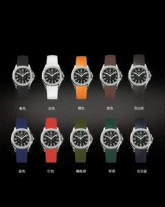 Neu Vagenari Kautschukband für Patek Philippe 5167 SS. RG 40mm Faltschließe - Bild 1 von 30