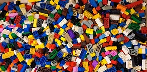 Lego® 200 Basic 2x2 - 2x12 Steine Bricks bunt Gemischt Hoch Grundsteine; Used - Bild 1 von 1
