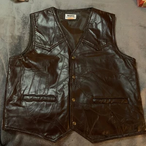Duke Haband gilet in pelle moto western - Foto 1 di 3
