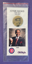Ernie Banks -1998 Lapel Pin -1958 MVP -Pin Day -Chicago Cubs SGA -Old Style -New