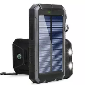 Banco de energía solar portátil 80000 mAh impermeable USB paquete de batería externo cargador - Imagen 1 de 16