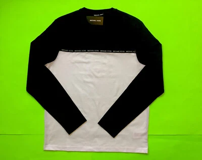 Camiseta de hombre MICHAEL KORS manga larga talla MEDIANA azul oscuro con algodón blanco Foto 1 de 4