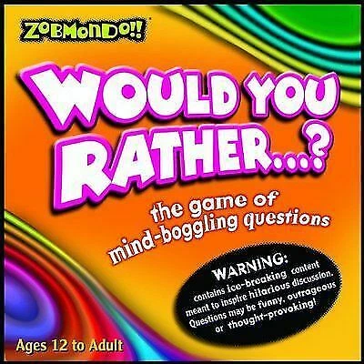 2003 Zobmondo Would You Rather Board Game Pain Fear Intellect Appearance