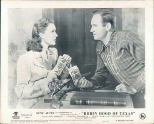 ROBIN HOOD OF TEXAS ORIGINAL LOBBY CARD GENE AUTRY LYNNE ROBERTS RARE