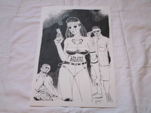 Sad Girl Psycho Baby Kickstarter Cubierta Variante Marat Mychaels Arte Cómico Original - Imagen 1 de 12