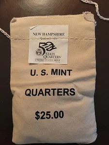 1999-2000 U.S MINT STATE QUARTERS SEWN UNOPENED BAG 100 COINS - Picture 1 of 1