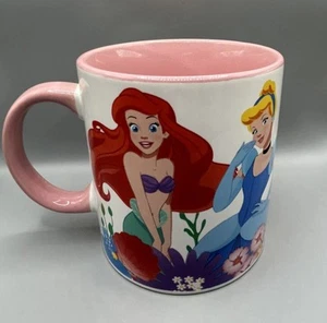 Disney Princess Oversized Pink Mug Ariel Aurora Cinderella Snow White Belle New - Picture 1 of 5