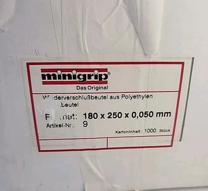 Minigrip RedLine 7" x 10" Resealable Zip Poly Bags Clear Qty 1000 Box Case - Picture 1 of 4