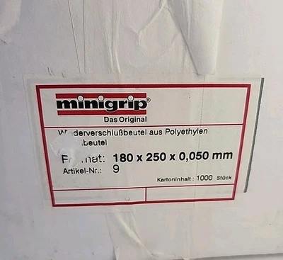 Minigrip RedLine 7" x 10" Resealable Zip Poly Bags Clear Qty 1000 Box Case - Image 1 of 4