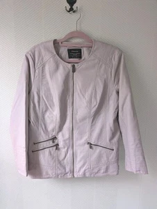 Street One Lederjacke Kunstleder rosa Gr.42/44 - Bild 1 von 7
