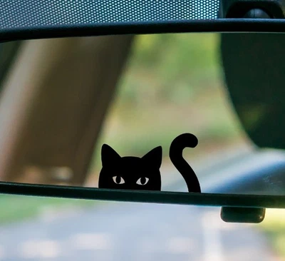 Calcomanía de vinilo Cat Peeking V2 | Pegatina oculta de huevo de Pascua | Divertido arte de ventana para automóvil Foto 1 de 4