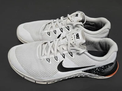 Nike Womens Sz 9 Metcon 4 CrossFit Workout Trainer Shoes White/Black 924593-103 - Image 1 of 4