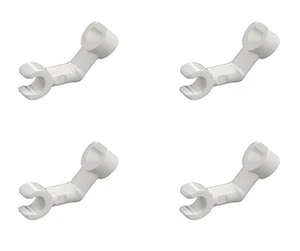 4 New LEGO Minifigure Skeleton Arms white bent with clips at 90 degrees bones - Picture 1 of 6